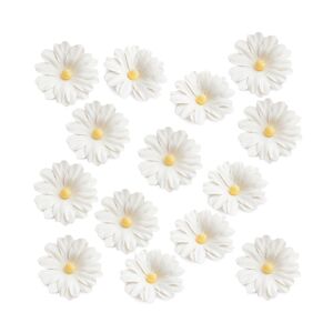 Papierové kvety biele - 14 ks
