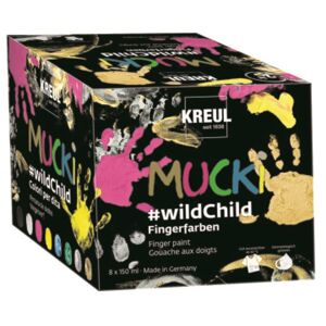 Prstové farby MUCKI Wild Child - KREUL / Premium Set 8 x 150 ml
