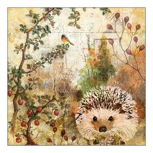 Eko servítky na dekupáž Autumn Hedgehog - 1ks