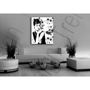 Ručne maľovaný POP Art obraz Audrey Hepburn ah4 (POP ART obrazy)