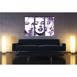 Ručne maľovaný POP Art obraz Marilyn MONROE 3 dielny  mon4 (POP ART obrazy)