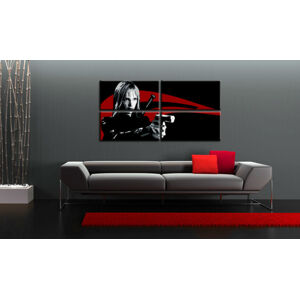 Ručne maľovaný POP Art obraz Kill Bill 4 dielny  kb (POP ART obrazy)