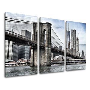 Obraz na stenu 3 dielny MESTO / NEW YORK ME115E30 (moderné obrazy na plátne)