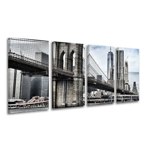 Obraz na stenu 4 dielny MESTO / NEW YORK ME115E41 (moderné obrazy na plátne)