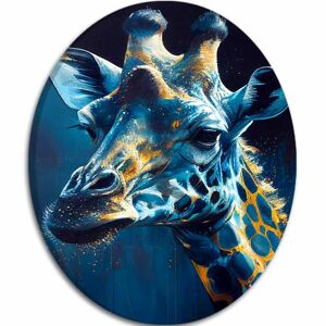 Okrúhle obrazy s akrylom Nočná aura žirafy | different dimensions